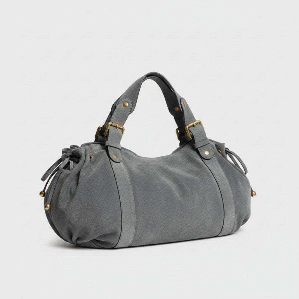 Sac à main Stockholm 26 – Daim premium – Couleur Brume / 43x25x14cm