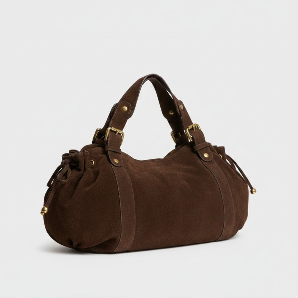 Sac à main Stockholm 26 – Daim premium – Couleur Marron / 43x25x14cm
