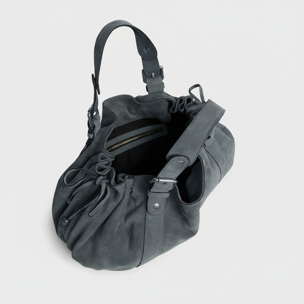 Sac à main Stockholm 26 – Daim premium – Couleur Brume / 43x25x14cm