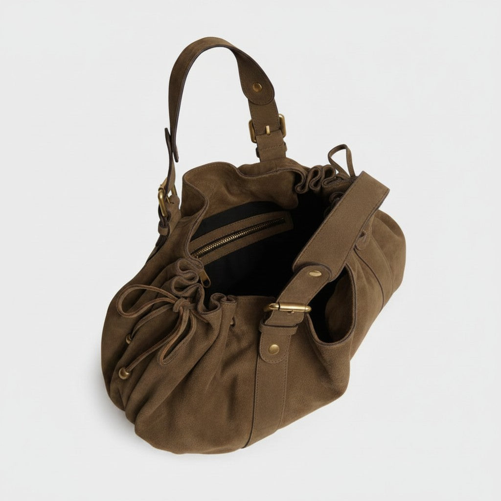 Sac à main Stockholm 26 – Daim premium – Couleur Coffee / 43x25x14cm