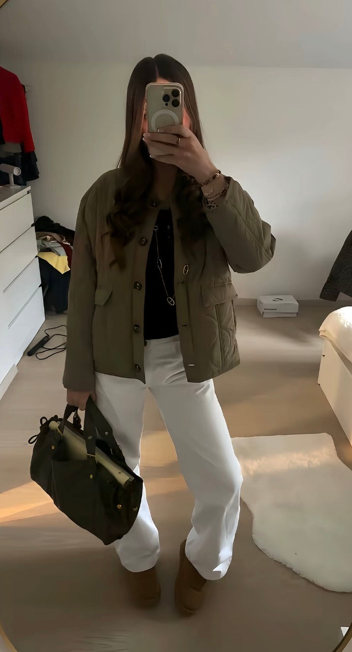 Sac à main Stockholm 26 – Cuir premium Vert Kaki