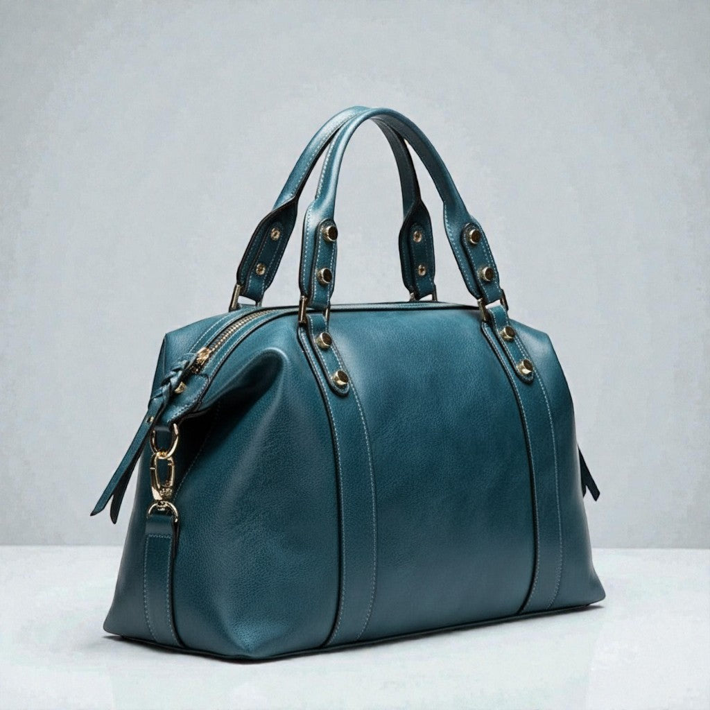 Sac à main Stockholm 24 – Cuir premium Bleu