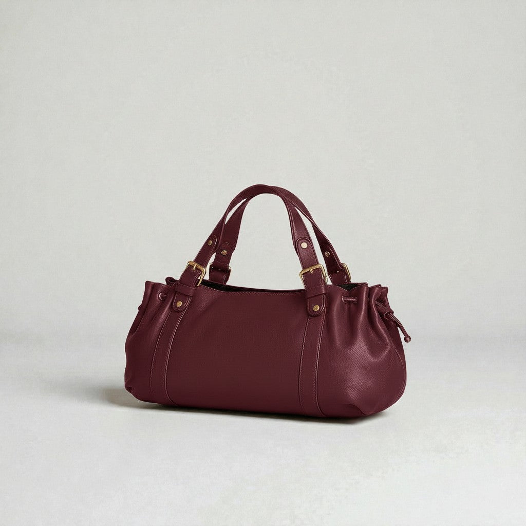 Sac à main Stockholm 26 – Cuir premium Bordeaux / 43x25x14cm