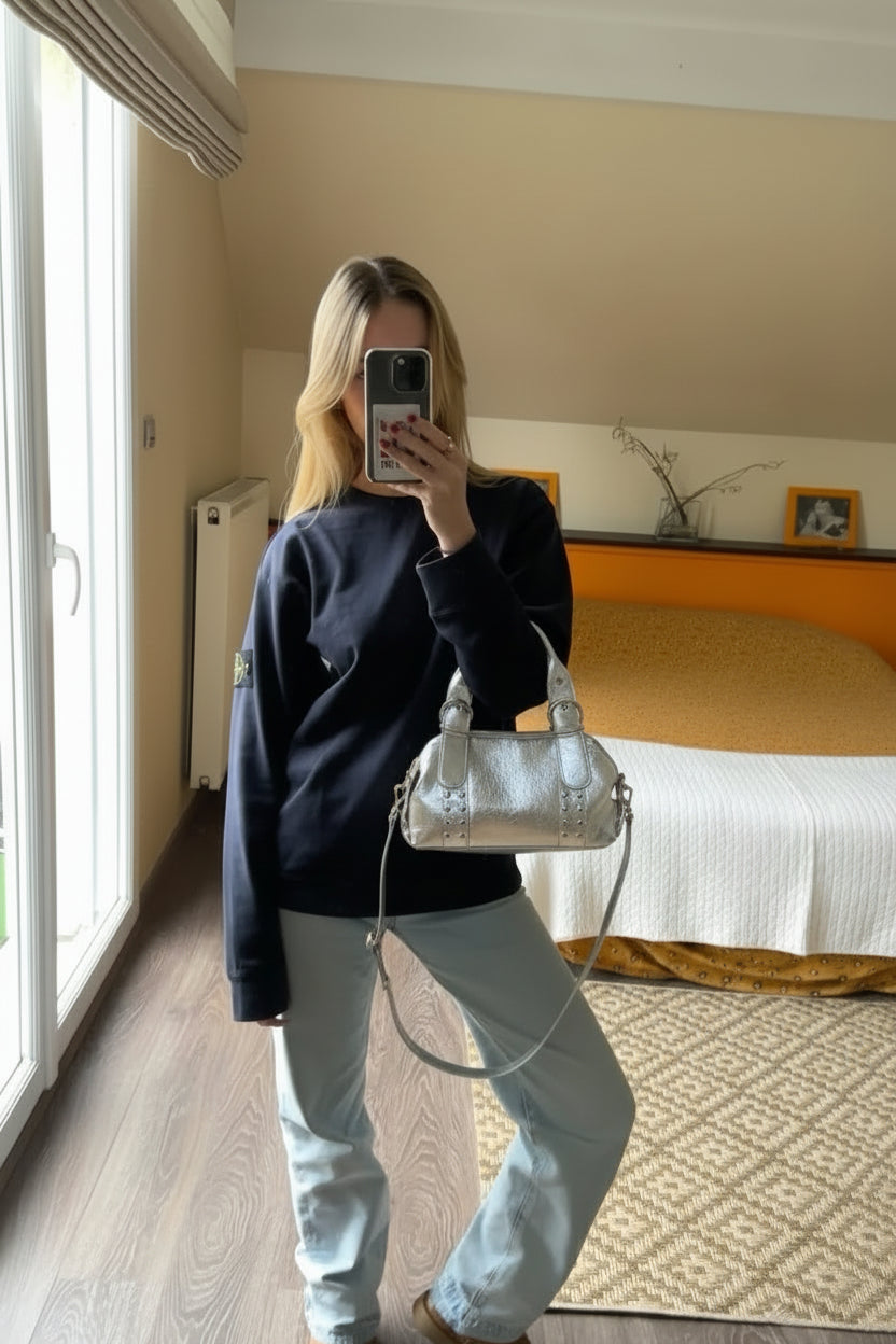 Sac à main Stockholm 25 – Cuir métallisé premium / 35x10x16cm