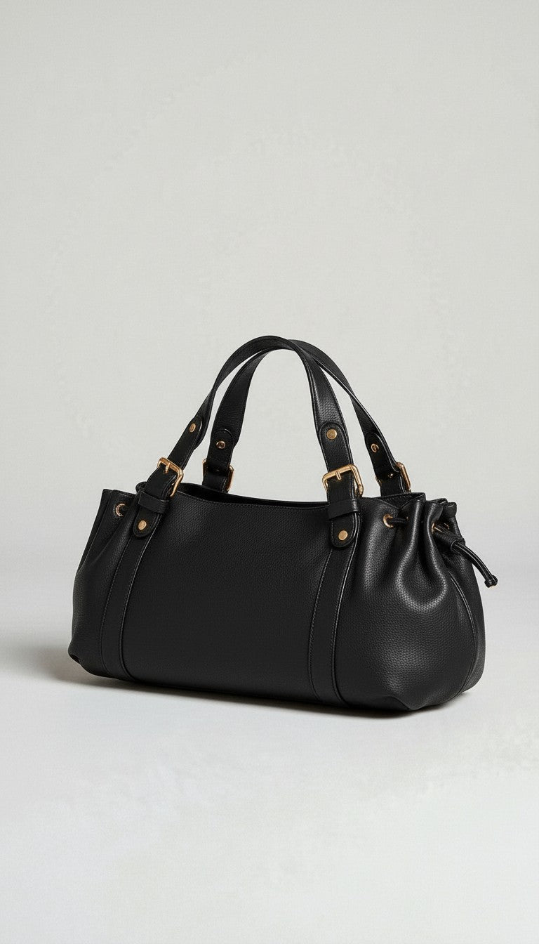 Sac à main Stockholm 26 – Cuir premium Noir / 43x25x14cm