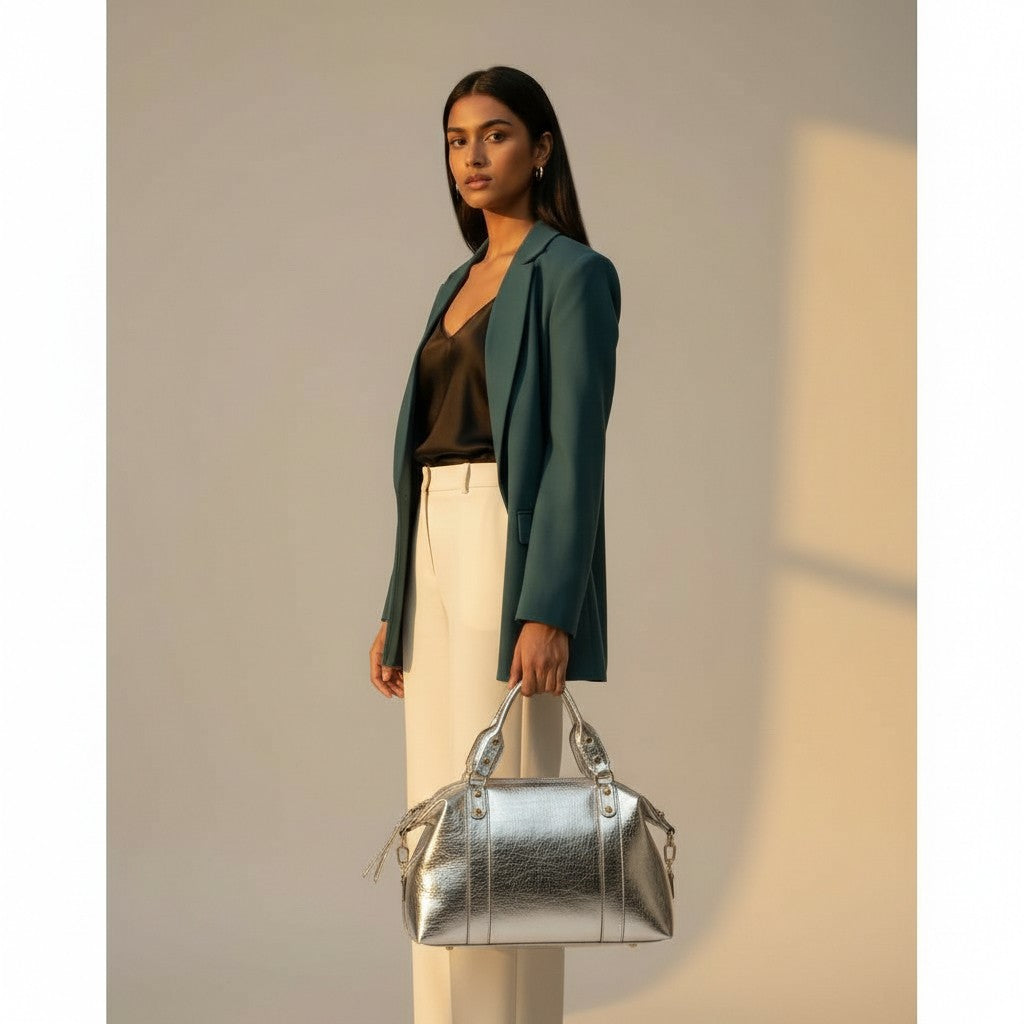 Sac à main Stockholm 24 – Cuir premium Bleu